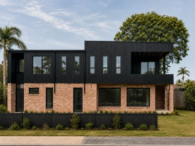 Australská vila Black Timber & Brick Villa
